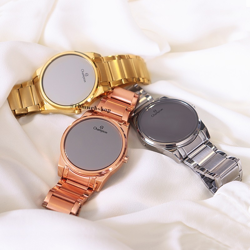 Relógio Feminino Champion Digital Espelhado Dourado CH40124B Kit Colar e Brincos - Imagem 4