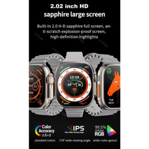 Watch 9 Ultra 2 Series 9 Relógio Inteligente Digital Masculino Feminino GPS Smartwatch À Prova D' água