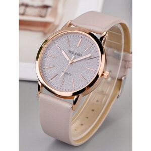 Relógio de quartzo feminina com ponteiro redondo