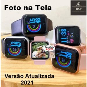 Smartwatch D20 relógio smart COLOCA FOTO NA TELA com tela hd y68 bluetooth / smart com lembrete / chamada / monitor