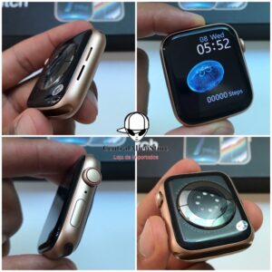 Smartwatch Série 7 Iwo w37 pro 2 Pulseiras milanesa e silicone + Película - Watch 7 iwo 14