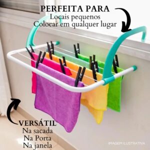 Varal Portatil Click Compacto Pratico Apartamento